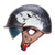 (Dark Night, XXL) VCOROS Motorcycle Half Face Helmet Sun Visor Quick Release Buckle DOT Approved Helmets for Men Women