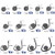 FishTrip Circle Hooks Saltwater for Catfish - 25pcs Offset 3X Strong Fishing Hook Wide Gap