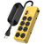 20A Power Strip Surge Protector: Durable Metal 8-Outlet with Heavy Duty 20 Amp Extension Cord, 12 Gauge for Garage  (Yellow, 6FT)