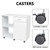 3 Layers Wooden Filing Cabinet 80x40x74CM Left Frame Right Cabinet MDF&PVC White/Black[US-Stock]