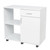 Three Layers Left Frame Right Cabinet MDF And PVC Wooden Filing Cabinet White File Cabinet Storage With 4 Wheels