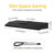 Black Under Cabinet Range Hood 36 inch 200CFM with Ducted/Ductless Convertible, Slim Kitchen Stove Vent Hood with 3 Speed Exhaust Fan, LED Lights, Aluminum Filters, Includes Charcoal Filters