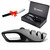 Premium Knife Sharpener with Adjustable Angle Knob - Handheld Manual Sharpening Tool for Kitchen Knives and Scissors, Includes Bonus Chef's Kitchen Knife, Repair & Polish Blades, Non-Slip Grip