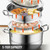 VEVOR 5 Layer Food Steamer 28cm 30cm Stainless Steel Stock Pot for Home Steaming Dumplings Vegetables Rice Cooking Steamed Dish