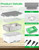 Electric Lunch Box, Food Heater 2 in 1 12V/110V Food Warmer Lunch Box(1.8L Large Capacity) Heated Lunch Box for Car/Truck/Home/Office with Fork and Spoon(White & Gray)