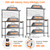 Bakers Rack with Power Outlet & Storage, 36 Inch Microwave Stand Kitchen Cart, 4-Tier Metal Kitchen Shelves Cart with Wheels & 20 S-Hooks for Kitchen, NSF Certified, 63 x 18 x 36 Inch-Black Bakers Rack with Power Outlet & Storage, 36 Inch Microwave Stand Kitchen Cart, 4-Tier Metal Kitchen Shelves Cart with Wheels & 20 S-Hooks for Kitchen, NSF Certified, 63 x 18 x 36 Inch-Black