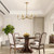 Gold Farmhouse Chandeliers for Dining Room, 6-Light Modern Chandelier Light Fixture, Brushed Brass Industrial Candle Lighting Hanging Ceiling for Living Room Bar Kitchen Island Lights