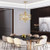 Gold Crystal Chandelier, 5-Light Modern Farmhouse Chandelier for Dining Room Vintage Hanging Pendant Light Fixtures, Gold Round Chandelier for Kitchen Island Entryway Foyer Bedroom Office Bar