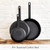 Pre-Seasoned Carbon Steel Induction 8" Frying Pan Skillet, Oven Safe, Black