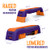 Multifunctional Fitness Aerobic Step Platform/Aerobic Deck, Household Step Workout Bench for Home Gym (Orange/Purple)