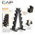 CAP Barbell 150 LB Coated Hex Dumbbell Weight Set with Vertical Rack, Red, New Edition