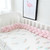 Baby Bed Bumper Braid Knot Long Handmade Knotted Weaving Plush Baby Crib Protector Infant Knot Pillow Room Décor