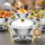 Chafing Dishes for Buffet 4 Pack, 6QT Round Chafing Dishes for Buffet [Elegant Gold and Silver Colors] Stainless Steel