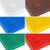 6-Pack Cutting Boards for Kitchen, 24" x 18" x 0.5" 6-Piece (White, Red, Green, Blue, Yellow, Brown) Color Coded Plastic Chopping Board