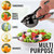 Kitchen Lemon Squeezer Stainless Steel - Premium Quality, Heavy Duty Solid Metal Squeezer Bowl  - Black