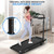 Treadmill with Desk Workstation & Adjustable Height, 450 LBS Weight Capacity, Folding Treadmill with 15% Incline, Bluetooth Speaker & App, Portable 3.5HP Walking Pad with Desktop for Home Office