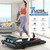 Treadmill with Desk Workstation & Adjustable Height, 450 LBS Weight Capacity, Folding Treadmill with 15% Incline, Bluetooth Speaker & App, Portable 3.5HP Walking Pad with Desktop for Home Office