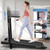 Treadmill with Desk Workstation & Adjustable Height, 450 LBS Weight Capacity, Folding Treadmill with 15% Incline, Bluetooth Speaker & App, Portable 3.5HP Walking Pad with Desktop for Home Office