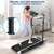 Treadmill with Desk Workstation & Adjustable Height, 450 LBS Weight Capacity, Folding Treadmill with 15% Incline, Bluetooth Speaker & App, Portable 3.5HP Walking Pad with Desktop for Home Office