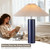 EOEYYOYB Ceramic Table Lamps for Bedroom, Adjustable Shade Lamps for Night Stands, Modern Cylindrical Nightstand Table Lamps 5W E26 for Bedroom Bedside Buffet, Blue