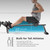 Sunny Health & Fitness Premium Smart Air & Magnetic Resistance Rowing Machine, Foldable Long Silding Rail Exercise Rower for Home Training, Free SunnyFit App Connection