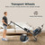 JLL Hydro + Dual Resistance Smart Magnetic Water Rowing Machine – Home Rower, 16-Level Hydro+Magnetic Adj. Resistance, Bluetooth SunnyFit App, Tilt-to-Store Upright, 51.1in Rail