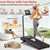Ecogou Walking Pad Treadmill with 12% 12-Level Auto Incline,2 in 1 Foldable Under Desk Treadmill with Handle Bar,450 lbs Capacity RGB LED Screen Compact Treadmills for Home Hiking