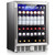 COWSAR Wine Cooler Refrige ETL Approved 24inch Wine Fridge Freestanding or Built-in Wine Refrigerator 5.1Cu.Ft Wine Fridge Under Counter Stainless Steel Wine and Beverage Refrigerator with Glass Door