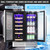 Antarctic Star Wine and Beverage Refrigerator, 24 Inch Dual Zone Wine Cooler with Glass Door, Built in or Under Counter Wine Fridge with Blue LED Light,18 Bottles and 66 Cans Capacity Beverage Cooler