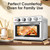 Geek Chef Air Fryer Toaster Oven 26 QT, Large AirFryer Convection Countertop Oven Combo with Easy Bake, Roast, Broil, Warm, 6 Slice Toast 7-in-1 Functions, 3 Layers with 4 Accessories,Stainless Steel