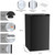 Antarctic Star Mini Compact Refrigerator with Freezer, 3.2 Cu.Ft. Single Door with Adjustable Thermostat,Removable Glass Shelves for Apartment/Dorm/Office,BLACK