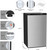 Antarctic Star Mini Compact Refrigerator with Freezer, 3.2 Cu.Ft. Single Door with Adjustable Thermostat,Removable Glass Shelves for Apartment/Dorm/Office,Silver