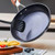 MsMk 8 inch Non stick frying pan with lid, Egg Omelet Skillet, Titanium and Blue Diamond Non-Toxic Coating From USA, Dishwasher and Oven Safe, Compatible with All Cooktops, Induction Ready