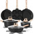 13 Pcs Pots and Pans Set, Nonstick Cookware Sets Black Granite Induction Cookware, Non-toxic Healthy Non stick Kitchen Cooking Set with Frying Pans Set, Saucepans (PFAS/PFOA/PFOS Free)