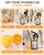 Amzpass Electric Orange Juicer, Citrus Juicer Squeezer with 2 Interchangeable Cones, 160W Electric Juicer Machine with Stainless Steel Body & Transparent Juice Collector for Lime Grapefruit Lemon