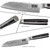 MDHAND Damascus Kitchen Knife Set, 3PCS Ultra Sharp 10Cr15CoMoV Super Steel Japanese Knife, Professional Chef Knife Set with Black Pakkawood Handle, Including Chef, Santoku & Paring Knife, Elegant Box