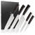 MERKEN Kitchen Knife Set - 5 Pieces | Includes 8" Chef Knife, 7" Santoku, 8" Bread, 5" Utility, 3.5" Paring | Japanese Style High Carbon Steel Blades, Pakkawood Handles, Ultra Sharp Kitchen Tools