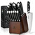 Arrtcy Knife Set with Block, Kitchen Knife Set 15-Piece with Sharpener - High Carbon Stainless Steel Dishwasher Safe Knives with Ergonomic Handles for Chef & Home
