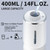 CHICLEW Automatic Foam Soap Dispenser 400ML, Rechargeable Liquid Hand Soap Dispensers Touchless with 4 Adjustable Levels, Motion Sensor Waterproof Wall Mount Foaming Soap Dispenser for Bathroom