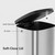 Garvee Stainless Steel Trash Can, 50 L/13 gal Hands Free Garbage Can with Soft Close Lid and Foot Pedal, Metal Kitchen Waste Bin with Inner Bucket for Living Room, Office, D Shape, Silver