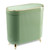 Supteron Bathroom Trash Can with Lid 3.2 Gallon Narrow Trash Can Small Plastic Trash Bin 12 Liter with Press Type Lid for Bedroom Bathroom, Mint Green