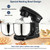 Camic Stand Mixer, 4.2QT+5.3QT Two bowls Electric Food Mixer, 10 Speeds with Digital setting 3-IN-1 Kitchen Mixer for Baking Cakes Cookie Bread Salad with Egg Whisk,Dough Hook,Flat Beater (Black)