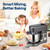 VIVOHOME Stand Mixer with Fermentation, One-Touch Presets Electric Dough Mixer with 6 Qt Bowl, Kitchen Standing Mixer for Baking, Cake with Flex Edge Beater, Bread Hook, Whisk, Gray