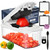 Ourokhome Chopper Vegetable Cutter with Container, Manual Hand Food Onion Dicer with 2 Chopping Blades for Potato Strips, Veggie Cubers, Carrot Sticks, Essential Kitchen Gadgets (2 in 1, White)