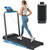 WELLFIT Foldable Treadmill with Incline, 320LB Capacity Walking Pad for Home Office Small, Smart Folding Walking Pad Treadmill with Handlebar, 0.6-6.2MPH Portable Under Desk Treadmills with App