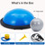 Exercise Balls Half Balance Ball Trainer w/Non-Slip Base (1600Lbs), 2 Exercise Bands, Pump & Extra Ball, Stability Trainer for Core, Yoga, Strength, Home Gym, Physical Therapy