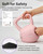 YOTTOY Soft Kettlebell,Kettlebell Anti-Slip Grip Weight for Home Workouts, Kettlebells Set Strength and Safety Guaranteed (15LB-Pink)