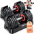 XDDIAS Adjustable Dumbbell Set of 2, 25/55/80LB Dumbbell Set-Fast Adjust Weights Set, 5/10/16 in 1 Free Weights Dumbbells Set with Anti-Slip Metal Handle, Compact Size for Men/Women Home Gym Equipment (55LB-Pair-10-Gears)