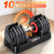 XDDIAS Adjustable Dumbbell Set of 2, 25/55/80LB Dumbbell Set-Fast Adjust Weights Set, 5/10/16 in 1 Free Weights Dumbbells Set with Anti-Slip Metal Handle, Compact Size for Men/Women Home Gym Equipment (55LB-Pair-10-Gears)