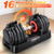 XDDIAS Adjustable Dumbbell Set of 2, 25/55/80LB Dumbbell Set-Fast Adjust Weights Set, 5/10/16 in 1 Free Weights Dumbbells Set with Anti-Slip Metal Handle, Compact Size for Men/Women Home Gym Equipment (80LB-Pair-16 Gears)